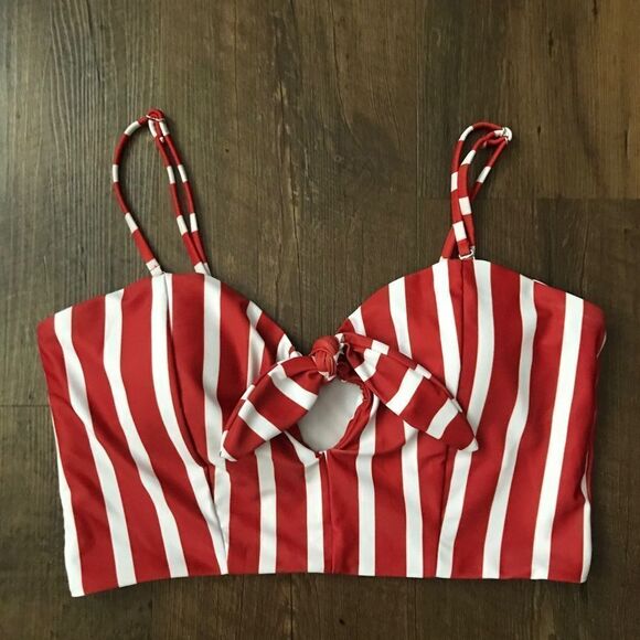 ZAFUL Striped Tied Keyhole Tankini Swimsuit 8 - Picture 2 of 5